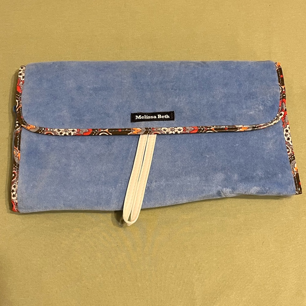 Melissa Beth Don't Leave Me Hanging Velvet Makeup Travel Bag
